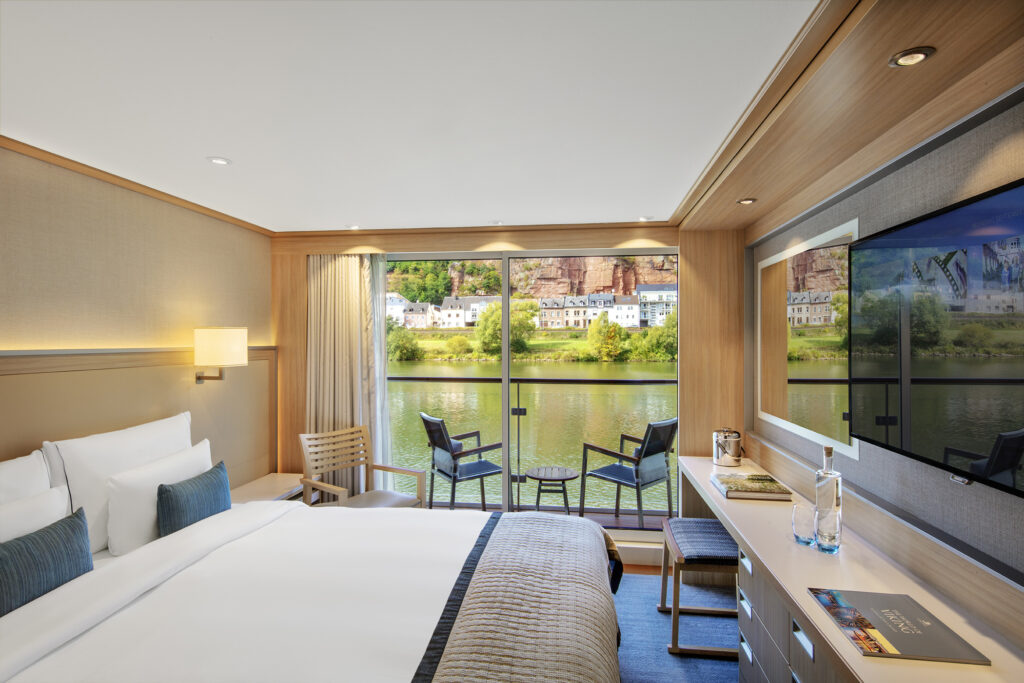 Veranda Stateroom on-board the Viking Longship Hild.