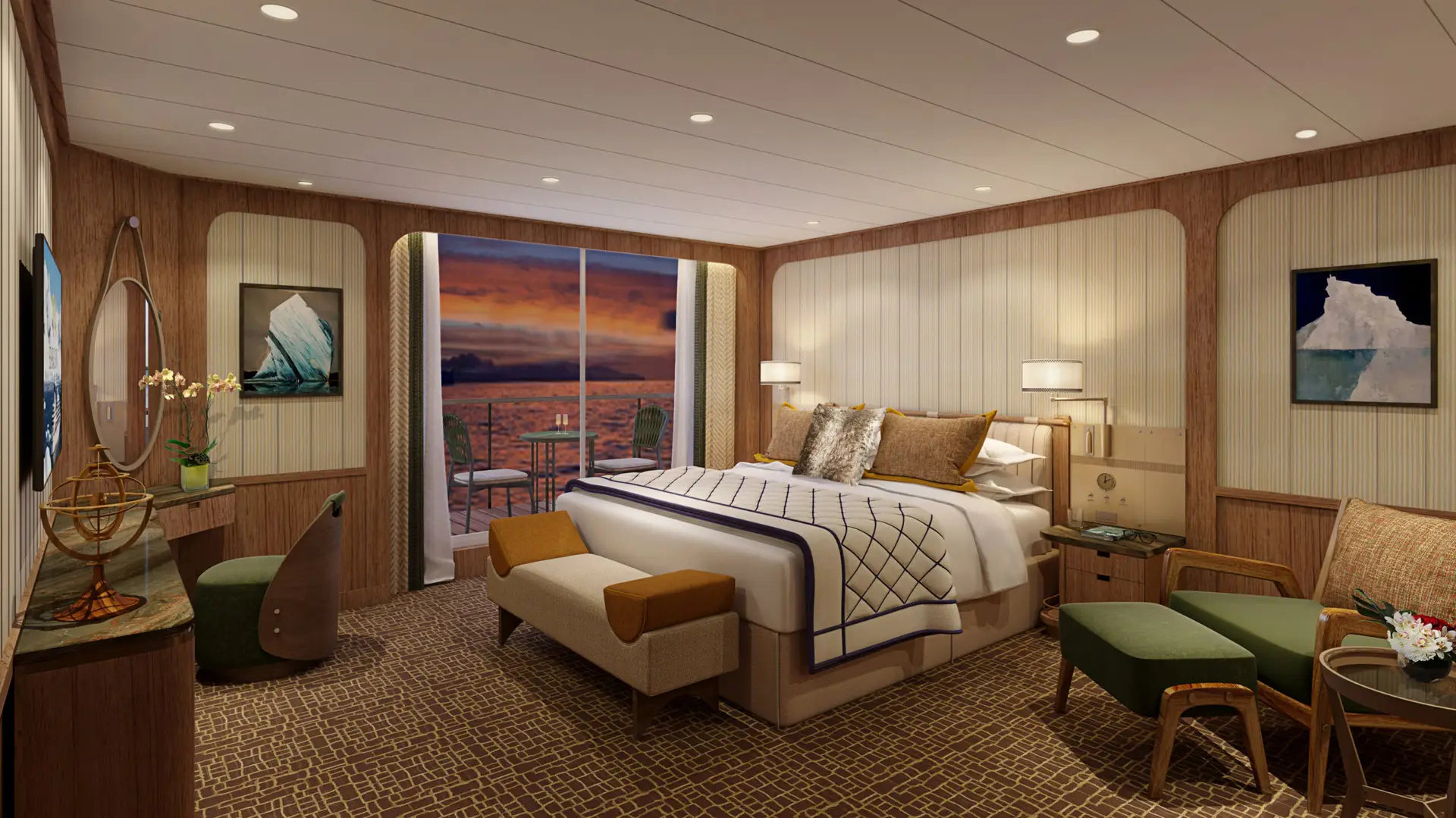 Seabourn expedition ships - Signature Suite (Bedroom)